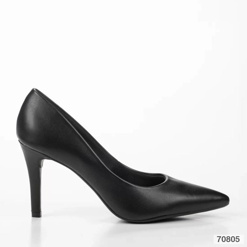 Scarpin Salto Fino Preto Clássico
