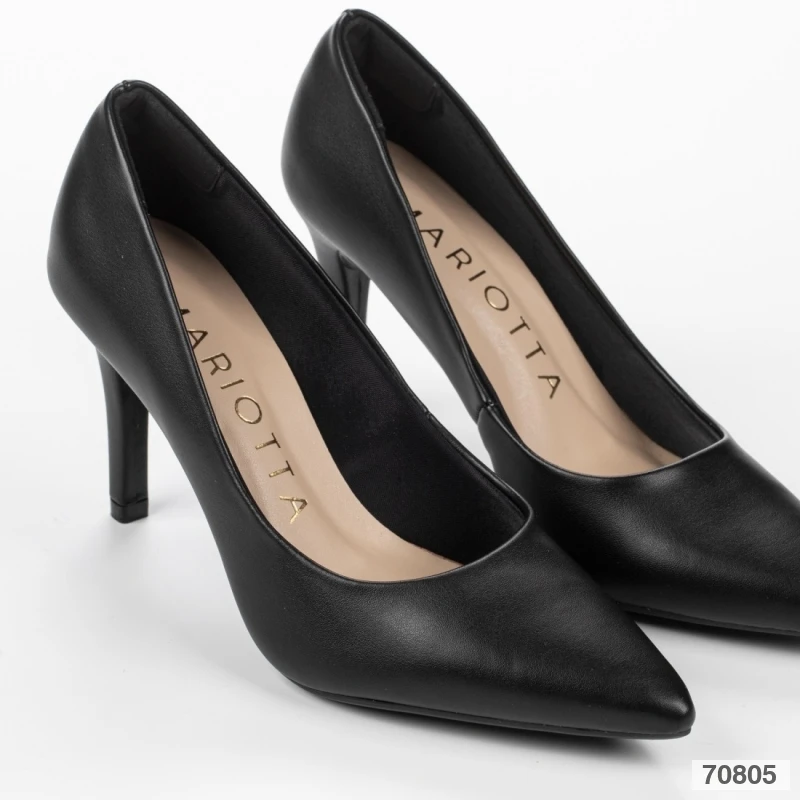 Scarpin Salto Fino Preto Clássico - Imagem 3